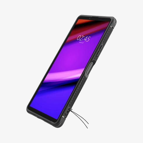 ACS02841 - Sony Xperia 1 III Case Rugged Armor in matte black showing the back